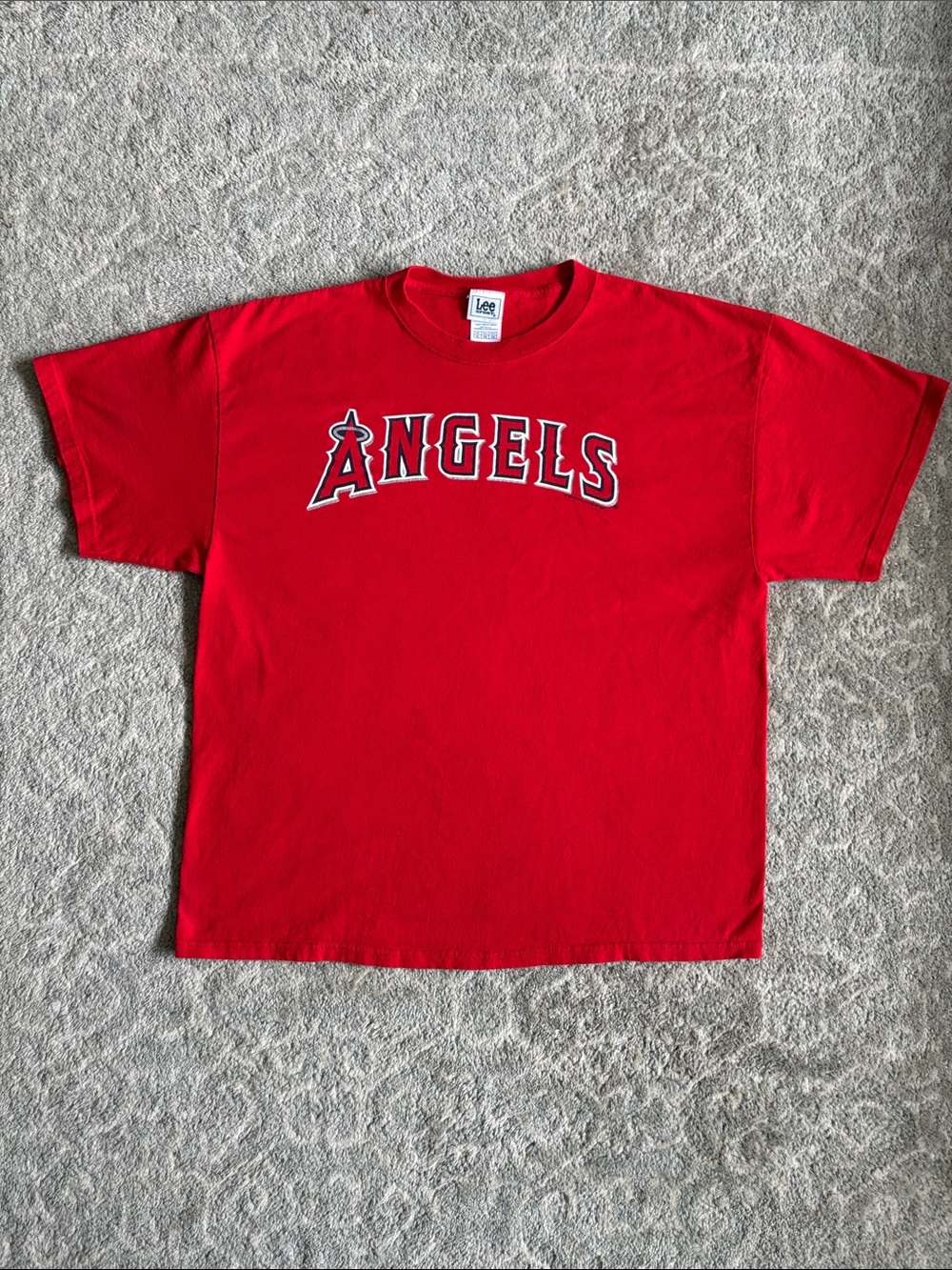 Vintage Lee Sport Los Angeles Angels Graphic Tee Red Size XL Y2K